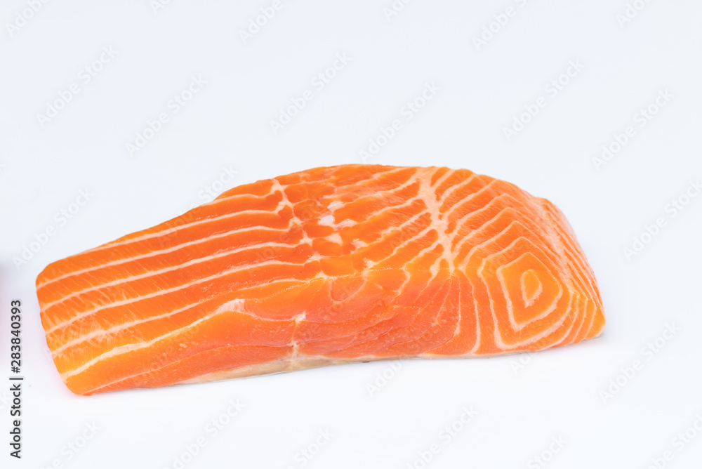 Fillet of salmon isolated on white background Fillet of salmon isolated on white background