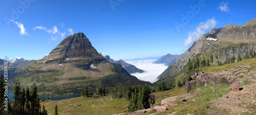 Panorama of Hidden Lake and the Surrounding Mountains, Glacier National Park Montana