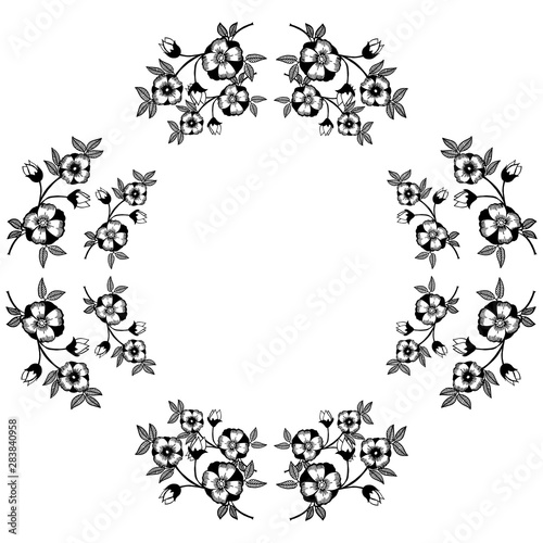 Decoration pattern of card  with background floral frame abstract. Vector
