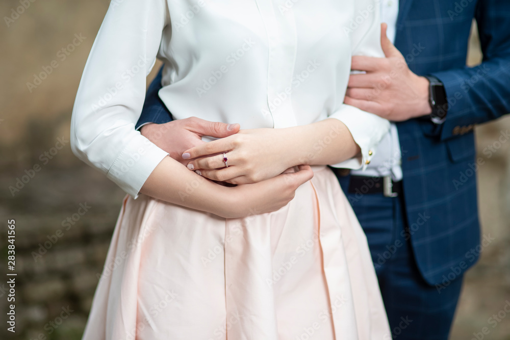Closeup of Hands of Caucasian Couple In Love Closeup of Hands of Caucasian Couple In Love