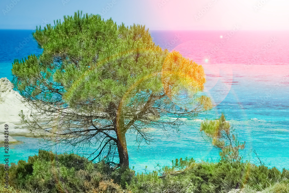 beautiful sea in greece on nature background beautiful sea in greece on nature background