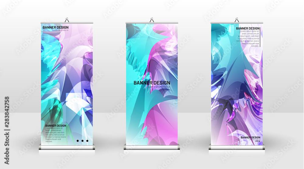 Vertical banner template design. can be used for brochures, covers, publications, etc. Splash colorful vector background design.