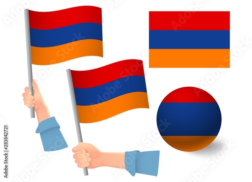 armenia flag in hand icon