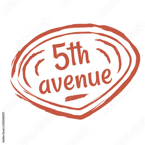 5th avenue flat color illustration