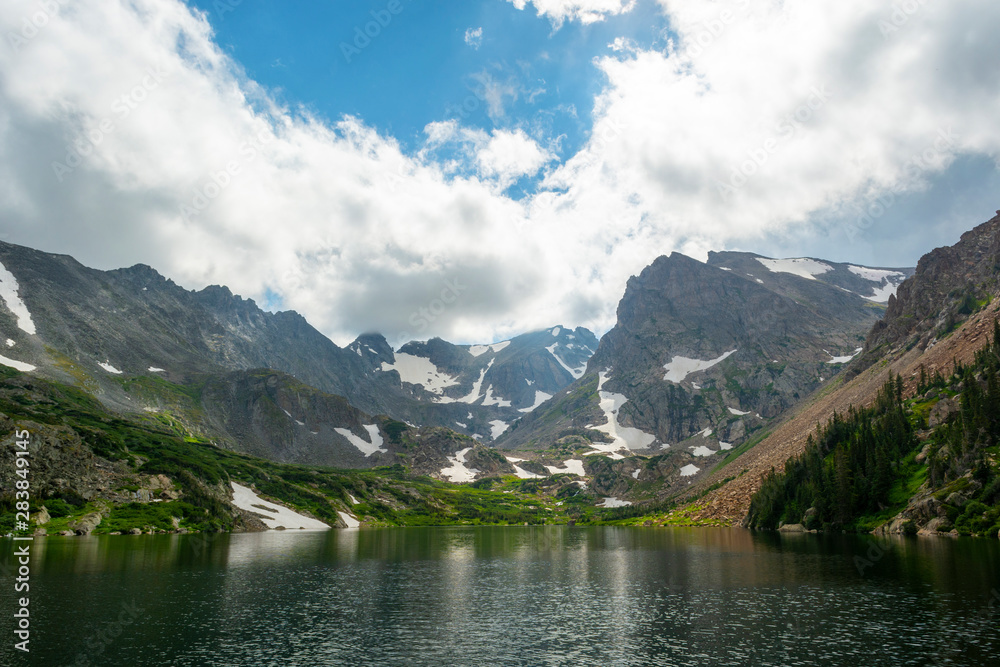 Lake Isabelle and Isabelle Glacier in the Brainard Lake Recreation Area in Colorado