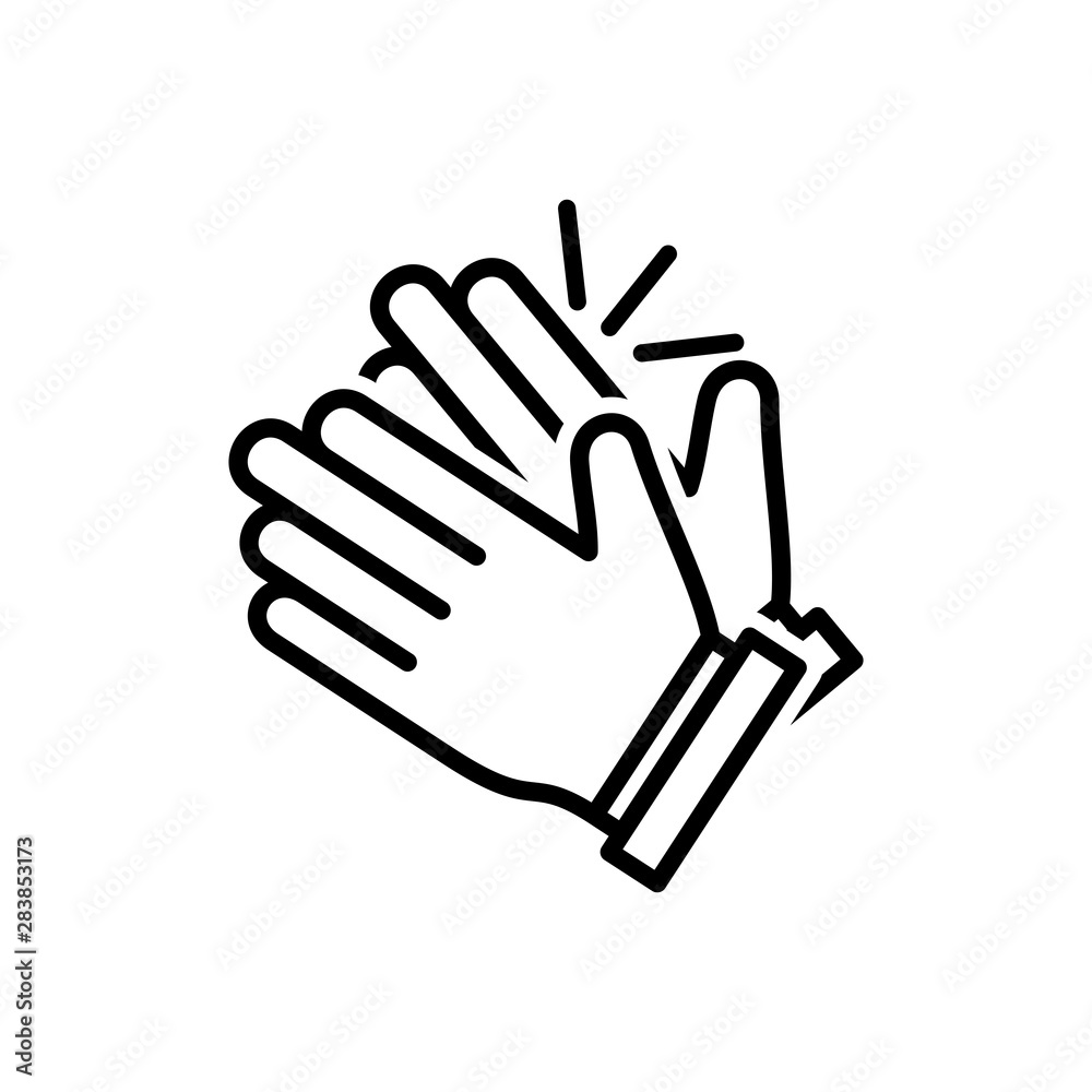 Fototapeta premium Clapping hand icon vector eps 10 design template
