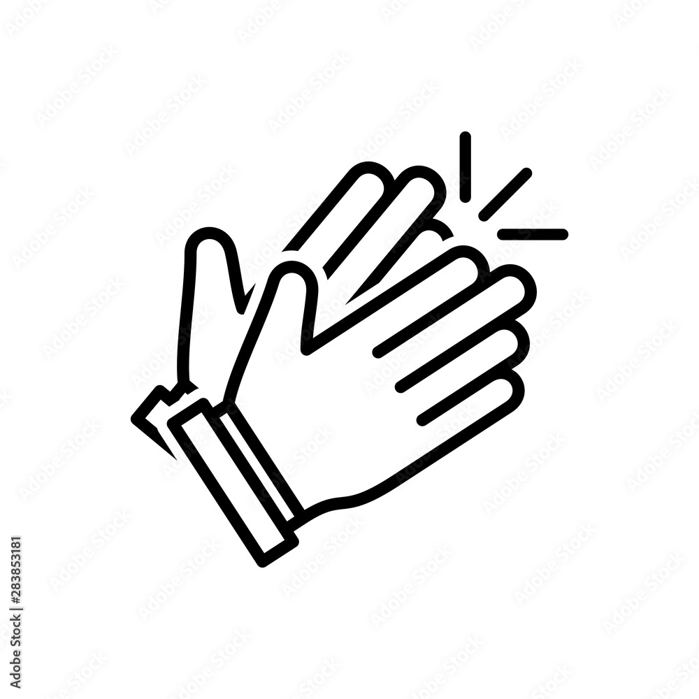 Obraz premium Clapping hand icon vector eps 10 design template