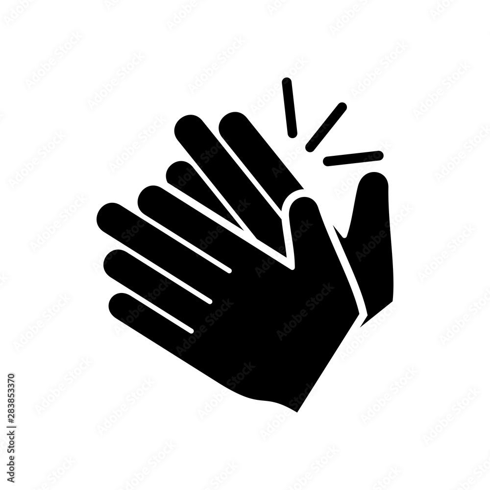 Obraz premium Clapping hand icon vector eps 10 design template