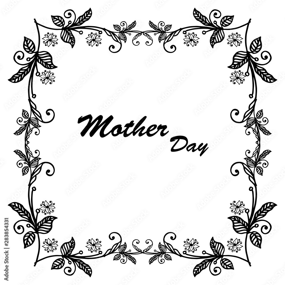 Cute template frame design for greeting card mother day, texture elegant and unique flower frame. Vector Cute template frame design for greeting card mother day, texture elegant and unique flower frame. Vector