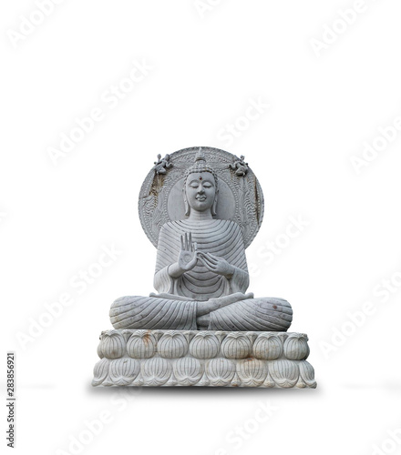 marble buddha statue isolated on white