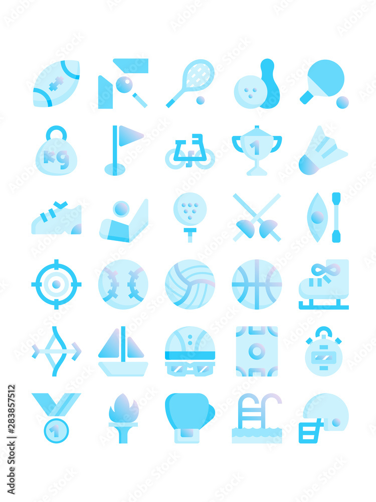 sport gradient flat icons sport gradient flat icons