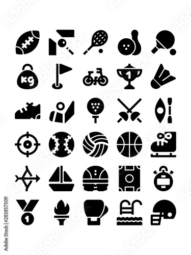 sport glyph icons