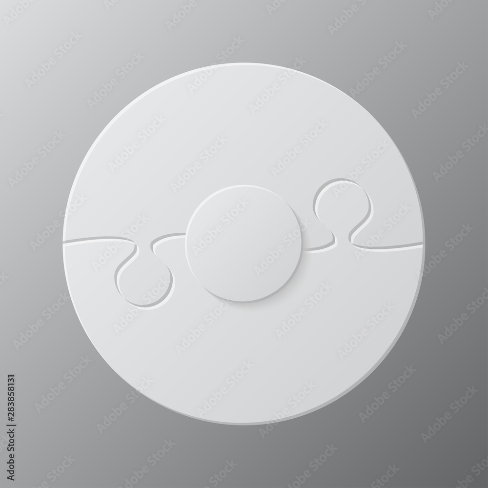 Two pieces jigsaw puzzle circles info graphic. Two pieces jigsaw puzzle circles info graphic.