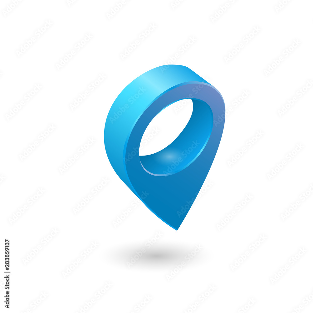 Set Map pointer 3d pin location symbols vector Set Map pointer 3d pin location symbols vector