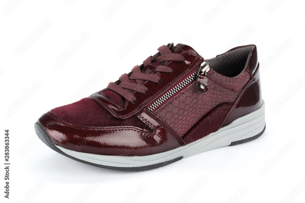 Casual male leather shoes isolated on white background Casual male leather shoes isolated on white background