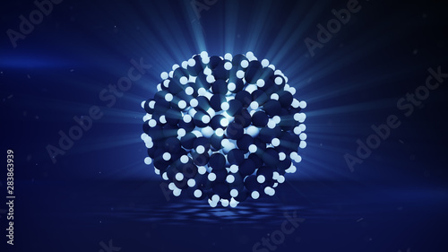 Bunch of shiny blue spheres...