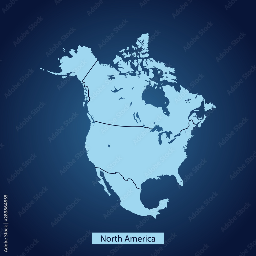 map of North America