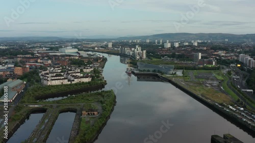 Wallpaper Mural River Clyde Glasgow Aerial view, Scotland UK Torontodigital.ca
