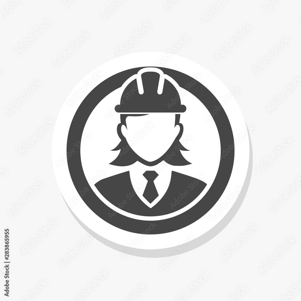 Worker icon in trendy design style. Worker icon isolated on white backgroun Worker icon in trendy design style. Worker icon isolated on white backgroun