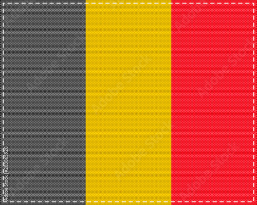 Fahne von Belgien auf Gewebe