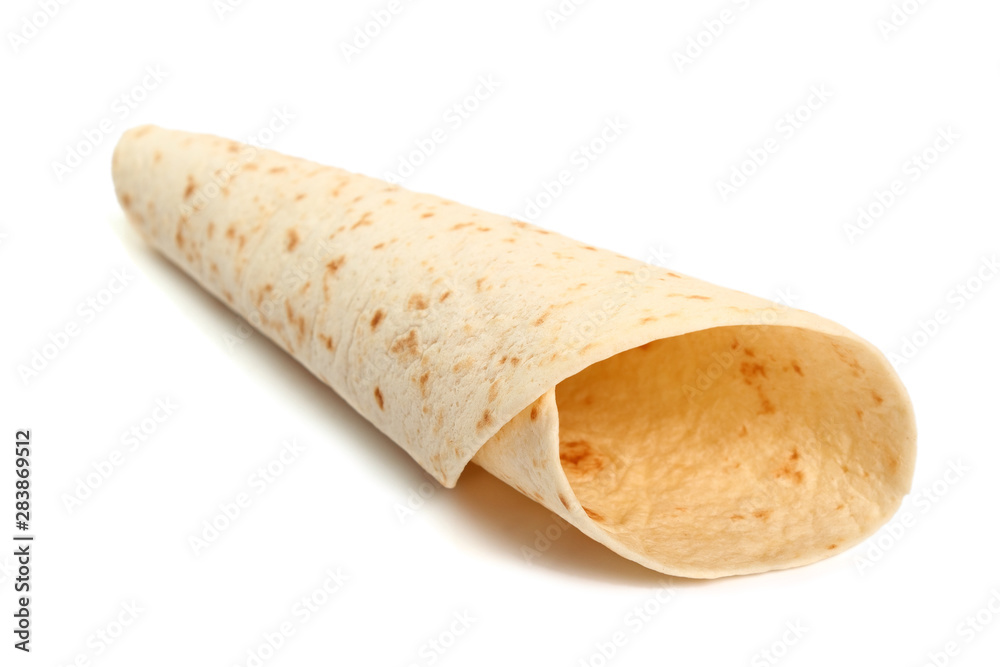 Tortilla Wrap Bread. Isolated on a white background. Tortilla Wrap Bread. Isolated on a white background.