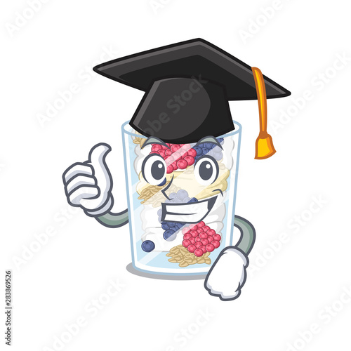 Graduation cartoon parfait in the a fridge