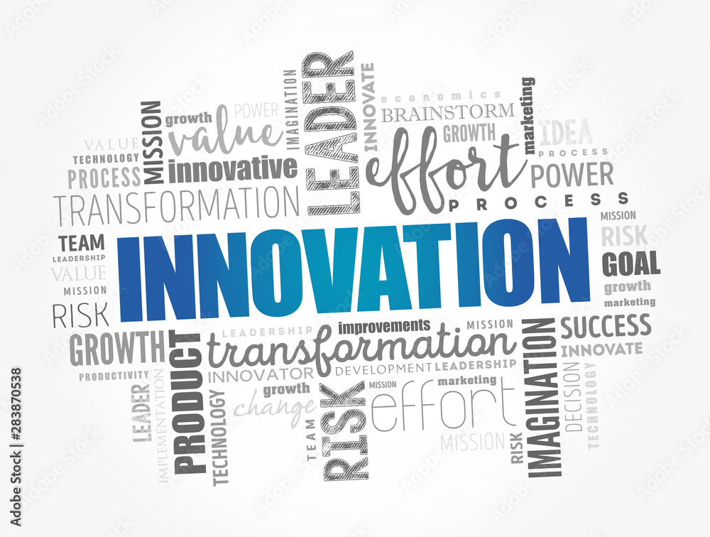 Fototapeta premium INNOVATION word cloud collage, business concept background