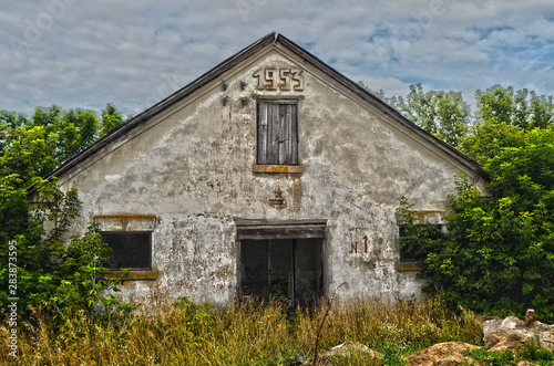 Abandoned huge milk farm near Chernobyl Area. Kiev Region. HDR