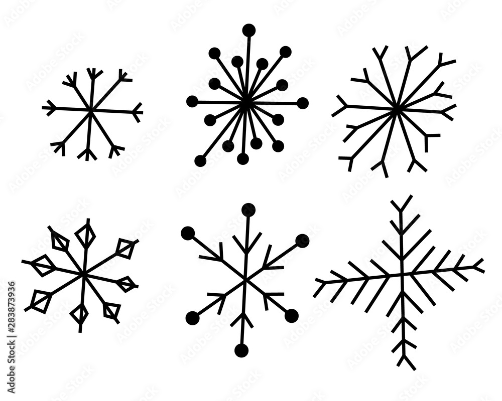 Obraz premium Christmas and New Year winter icons: thin monochrome icon set, black and white kit. Happy, holiday, crlrbration