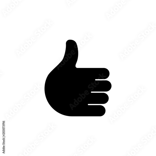 Thumbs Up Hand, Social Network Like Flat Vector Icon