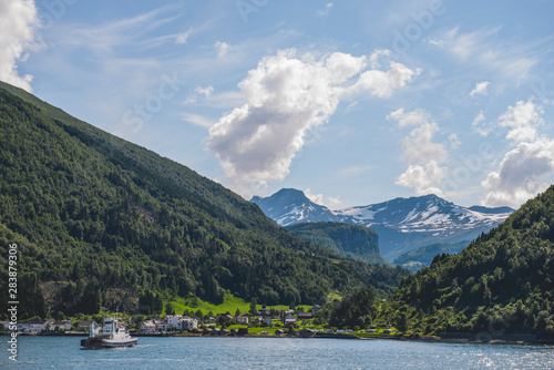 Ferry in fjord © EIVIND