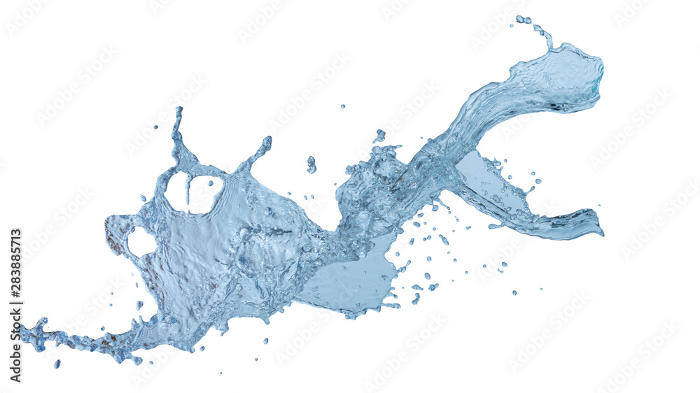 Obraz premium water splash isolated white background