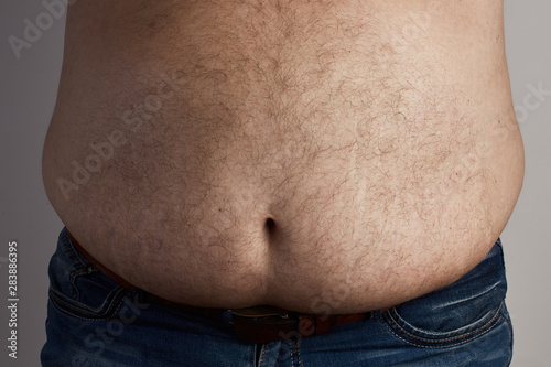 Fat man belly