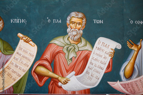 Plato, fresco at Greek Orthodox Church photo