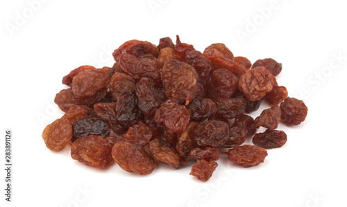 Raisins isolated on white