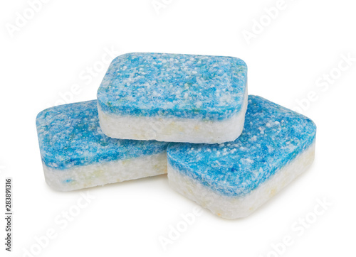 Dishwasher tablets isolated