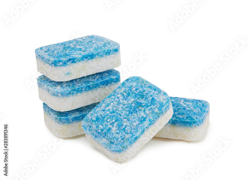 Dishwasher tablets isolated