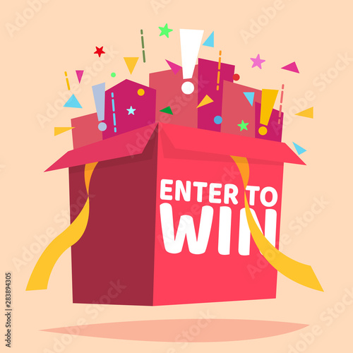 Enter to win prizes gift box
