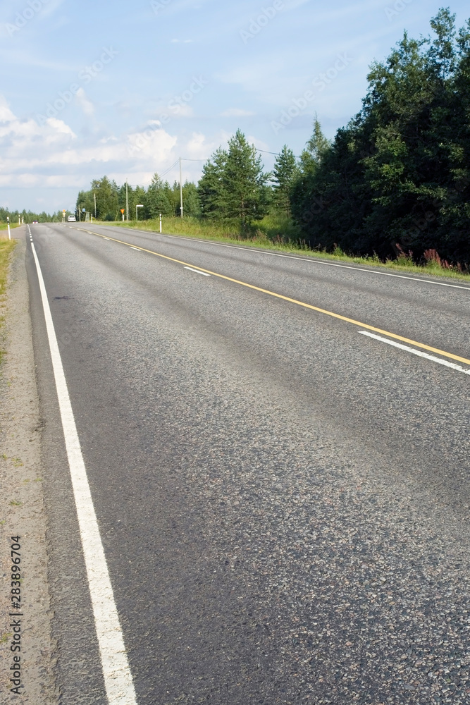 Road scene, Finland
