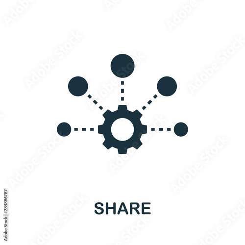 Share vector icon symbol. Creative sign from seo and development icons collection. Filled flat Share icon for computer and mobile