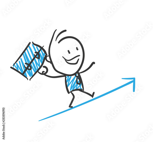 Stickman Blue: Business-man, business, career. (Nr. 43)	