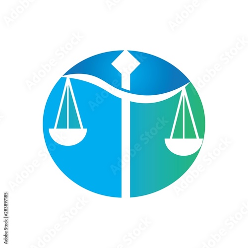 Scale of law firm logo vector