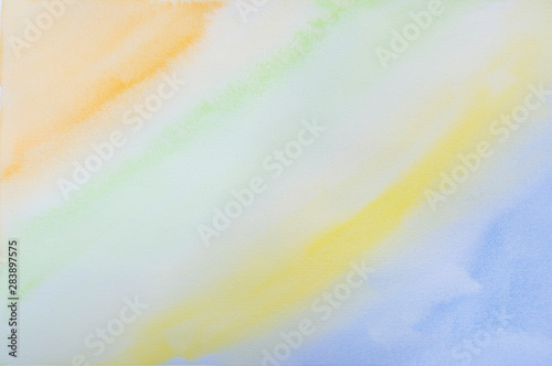 Hand drawn watercolor gradient on paper art abstract colorful background illustration