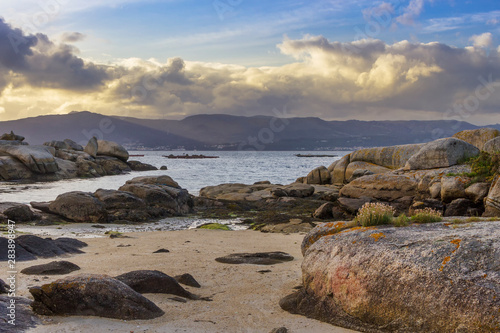 Granite rocky coast in Arousa Island © Arousa