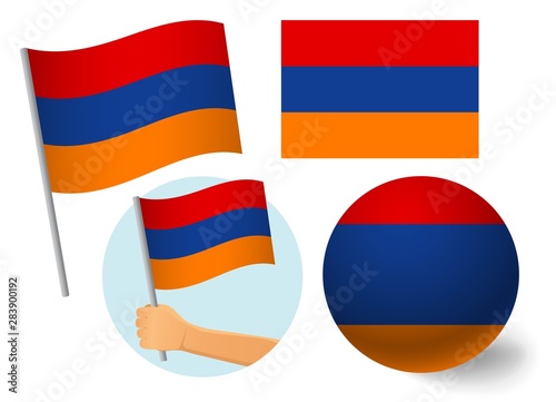 armenia flag icon set