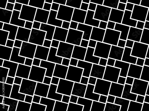 The geometric pattern with lines. Seamless vector background. White and black texture. Graphic modern pattern. Simple lattice graphic design