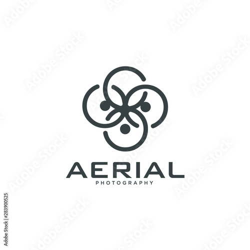 aerial drone camera photography, spy, view, logo template