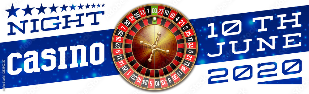 illustration Online Poker night casino banner with realistic american  roulette on blue space. Marketing Luxury blue Banner Jackpot Online night  Casino with 3d classic roulette. Advertising poster set. Stock Vector |  Adobe