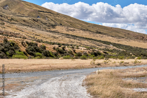 Dramatic scenery of Edoras (Lord of the Rings filming location), Canterbury, New Zealand