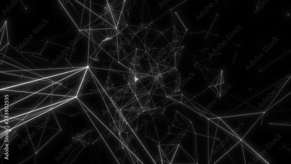 Abstract rotating plexus of lines on a black background. All of them create a choreography that moves endlessly and seamless. Abstract rotating plexus of lines on a black background. All of them create a choreography that moves endlessly and seamless.